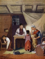 Preghiera serale in famiglia